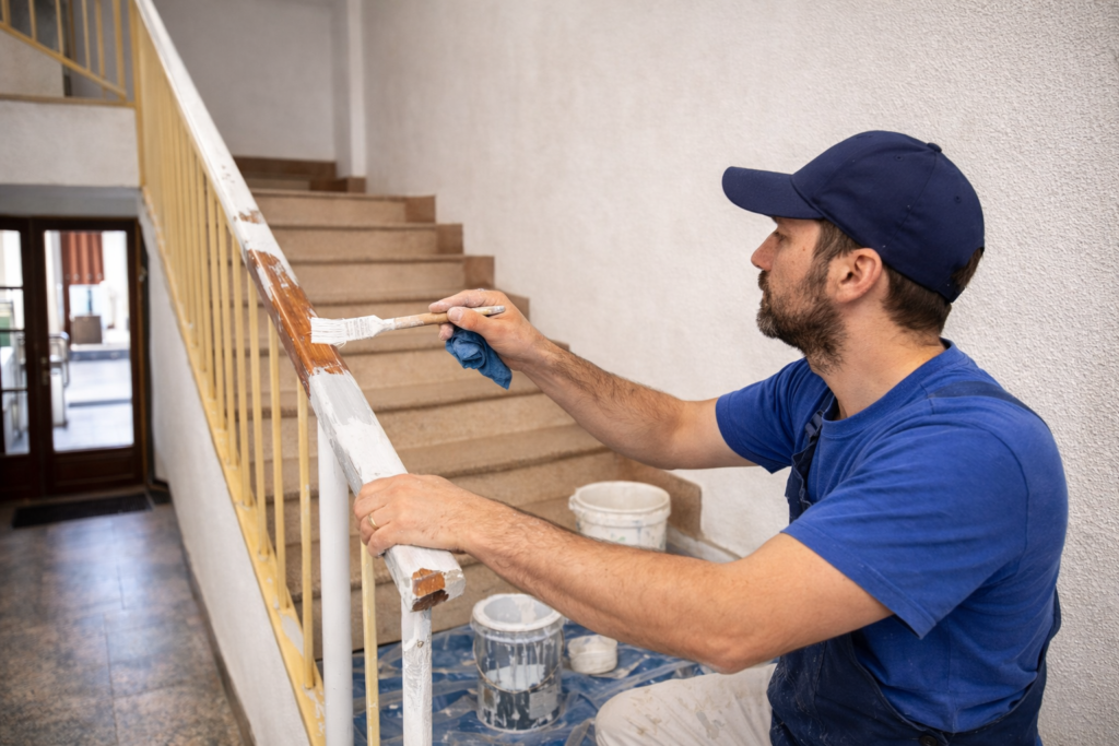Pintura de barandillas y pasamanos en comunidades de vecinos en Madrid