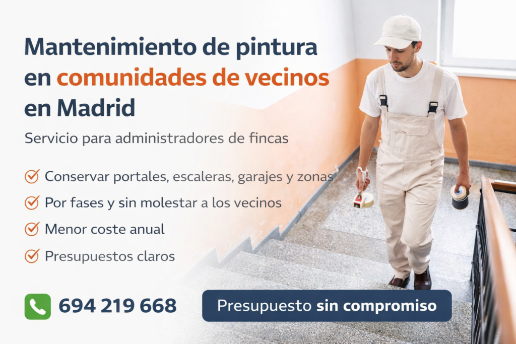 mantenimiento de pintura en comunidades de vecinos madrid